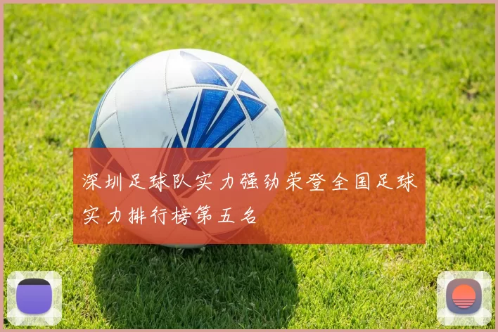 深圳足球队实力强劲荣登全国足球实力排行榜第五名